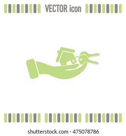 Vector illustration keychain from home