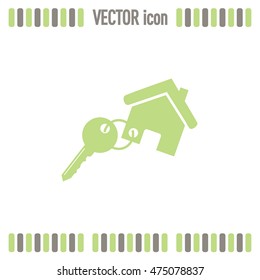 Vector illustration keychain from home 