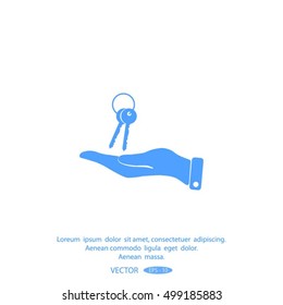 Vector illustration keychain from home