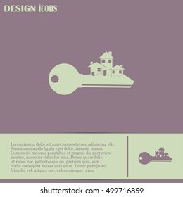 Vector illustration keychain from home