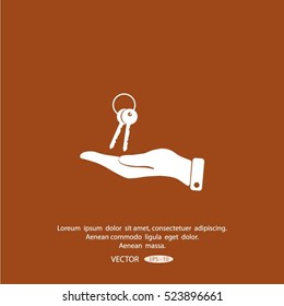 Vector illustration keychain from home