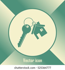 Vector illustration keychain from home