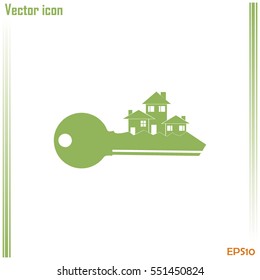 Vector illustration keychain from home