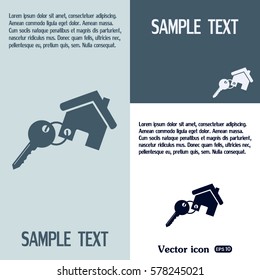 Vector illustration keychain from home 