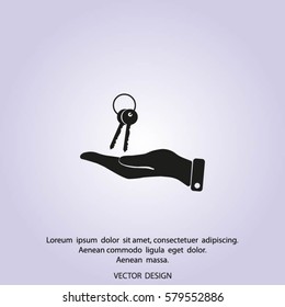Vector illustration keychain from home