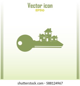 Vector illustration keychain from home