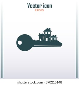 Vector illustration keychain from home