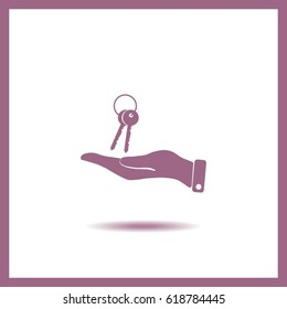 Vector illustration keychain from home
