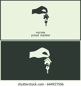 Vector illustration keychain from home