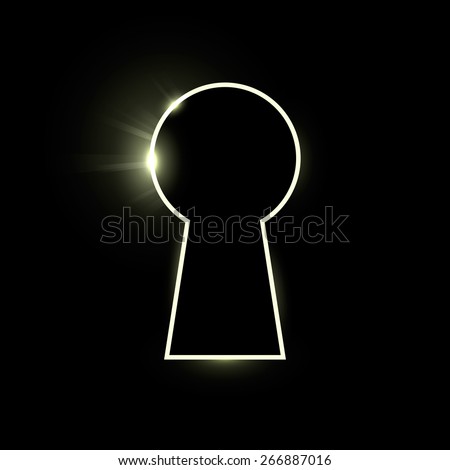Vector  illustration of keyhole silhouette, eps 10.