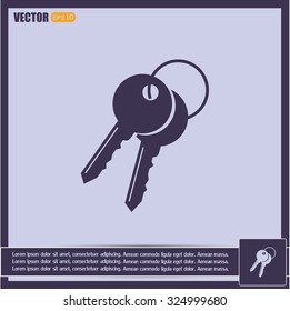 Vector illustration of keys 