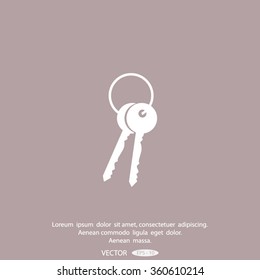 Vector illustration of keys