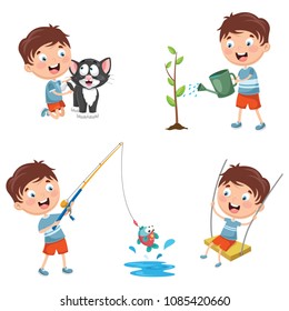 Vector Illustration Of Kid