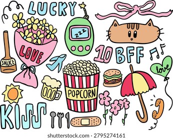 Vector illustration kid drawing