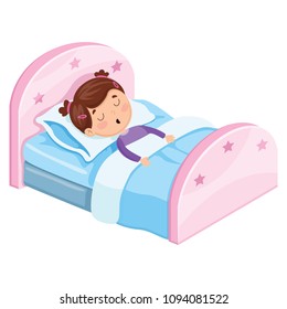 Vector Illustration Kid Sleeping Stock Vector (Royalty Free) 1094081522 ...