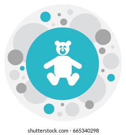 Vector Illustration Of Kid Symbol On Bear Toys Icon. Premium Quality Isolated Teddy Element In Trendy Flat Style.