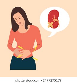 vector illustration kidney disease flat design character
