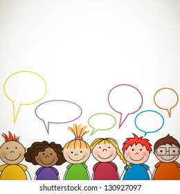 Vector Illustration of Kids