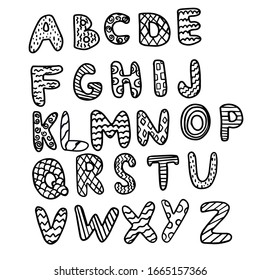 Vector Illustration Kids Alphabet English Stock Vector (Royalty Free ...