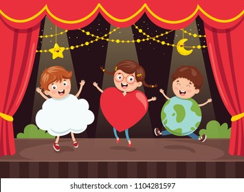 Vector Illustration Of Kids Art