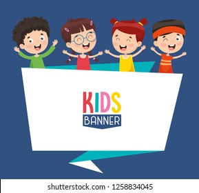 Vector Illustration Of Kids Banner