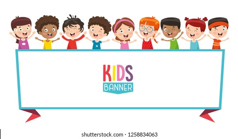 Vector Illustration Of Kids Banner