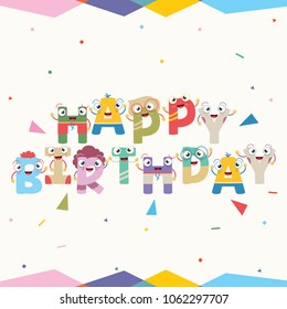 Vector Illustration Of Kids Birthday Party Background