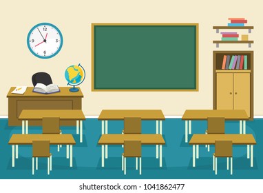 Vector Illustration Kids Classroom Stock Vector (Royalty Free ...