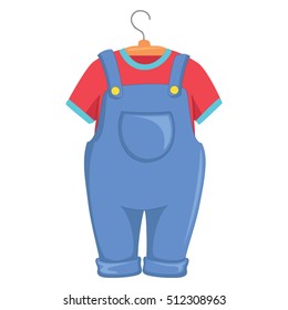 Vector Illustration of Kids Clothes