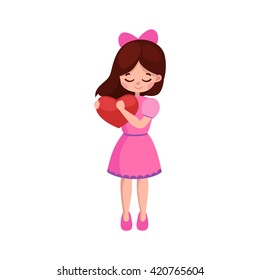 Vector illustration kids playing, greeting card happy childrens day background