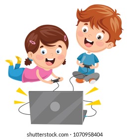 29,944 Playing Computer Games Cartoon Images, Stock Photos & Vectors ...