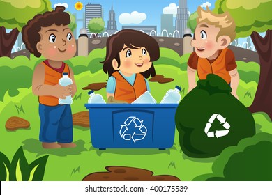 2,802 Children picking rubbish Images, Stock Photos & Vectors ...