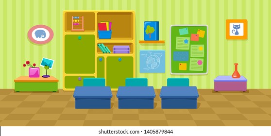 vector illustration of kids room