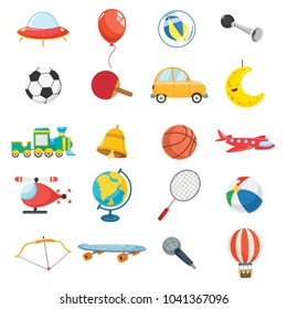 Vector Illustration Of Kids Toys