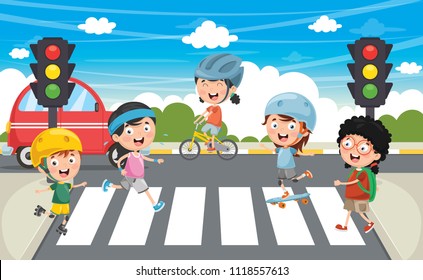 4,280 Crosswalk kids Images, Stock Photos & Vectors | Shutterstock