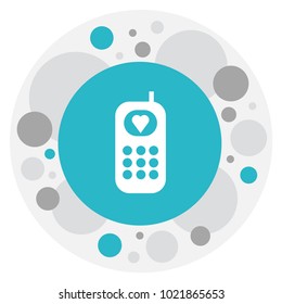 Vector illustration of kin symbol on phone icon. Premium quality isolated telephone element in trendy flat style.