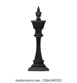 Vector illustration of a king chess piece in a flat style on a white background.