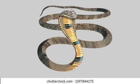 the vector illustration of king cobra