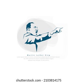 Vector Illustration of King day or Martin Luther King day on white background