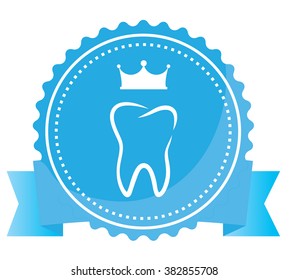 Vector illustration of the king dentistry emblem