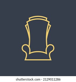 Vector illustration of king and emperor throne