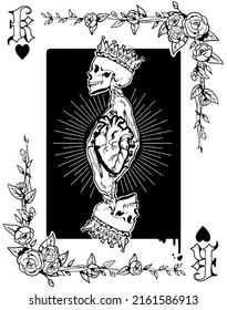 Vector Illustration King Heart Playing Card Stock Vector (royalty Free 