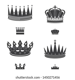 Vector illustration of king and majestic icon. Set of king and gold vector icon for stock.
