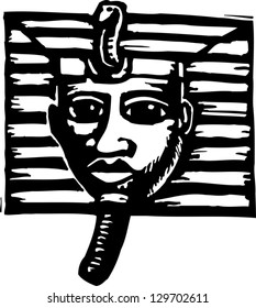 Vector illustration of King Tutankhamen