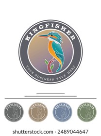 Vector illustration of Kingfisher business logo concept.