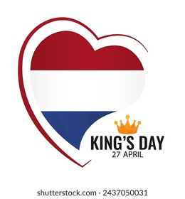 Vector illustration of King's Day in Amsterdam
