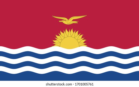 ilustración vectorial de la bandera de Kiribati
