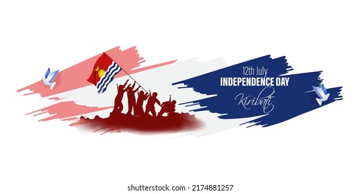 Vector illustration for Kiribati Independence Day banner