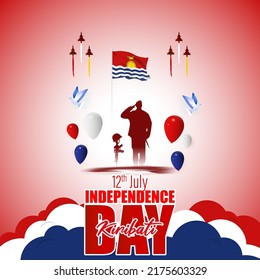 Vector illustration for Kiribati Independence Day banner