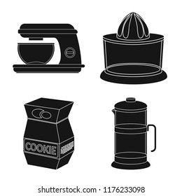 Vector illustration of kitchen and cook icon. Collection of kitchen and appliance stock symbol for web.